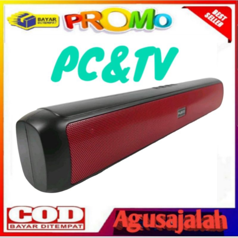 CHARGER MP3 SPEAKER BLUETOOTH SOUND BAR PC TV CAS RECHARGEABLE XTRA BASS SOUND SISTEM TAHAN 6/7 JAM 