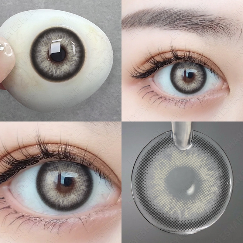 Eyeshare BARBIE seri 1 pasang MINUS (-1 ~ -6) softlens grey natural lensa kontak minus diameter 14.2