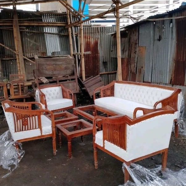 Sofa Seraton 3111 plus meja jati/ sofa seraton jati jepara