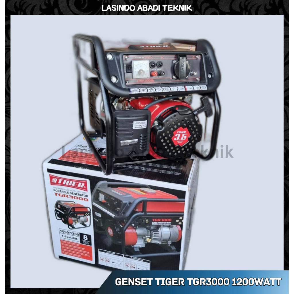 Genset 1200W TGR3000 TIGER / Power Generator 1200 Watt 4 Tak TGR 3000 MG 2500AVR Generator