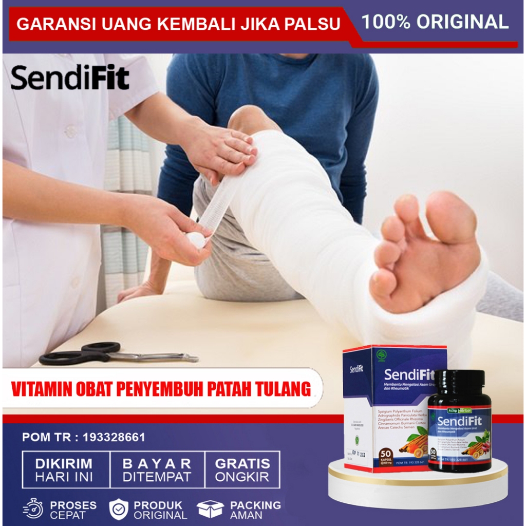 Vitamin Obat Patah Tulang SENDIFIT Mengatasi Patah Tulang Dan Retak Nutrisi Kalsium Penyambung Perek