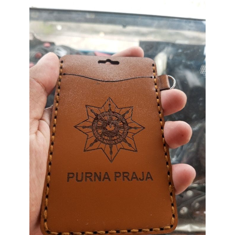 

Lanyard Logo Purna IPDN bahan Kulit + Tali