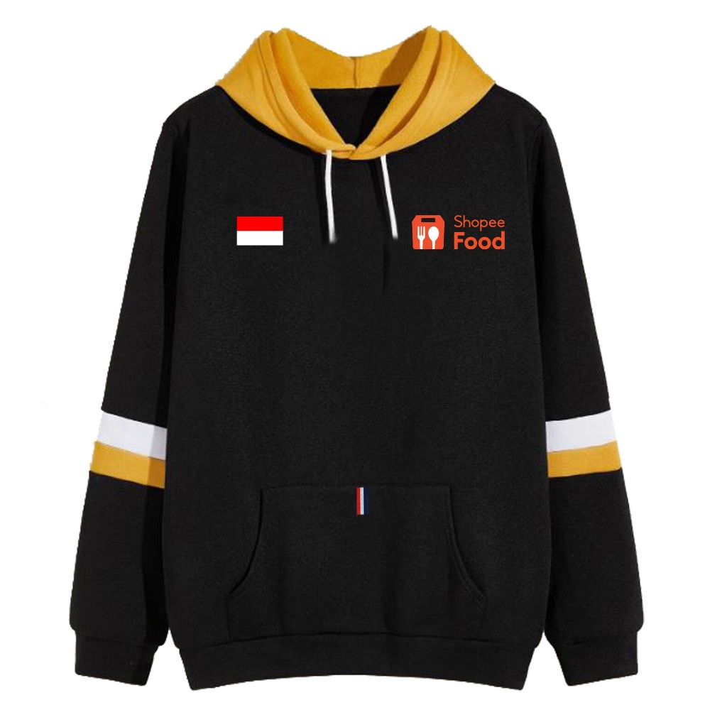 hoodie kupluk shopee pria custom sweater kupluk shopeefood premium hoodie driver ojol food terbaru