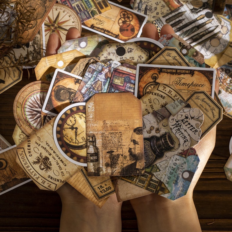 

Sticker Time Traveller Series Cantik Scrapbook Craft Crafting Diary Journal Dekor