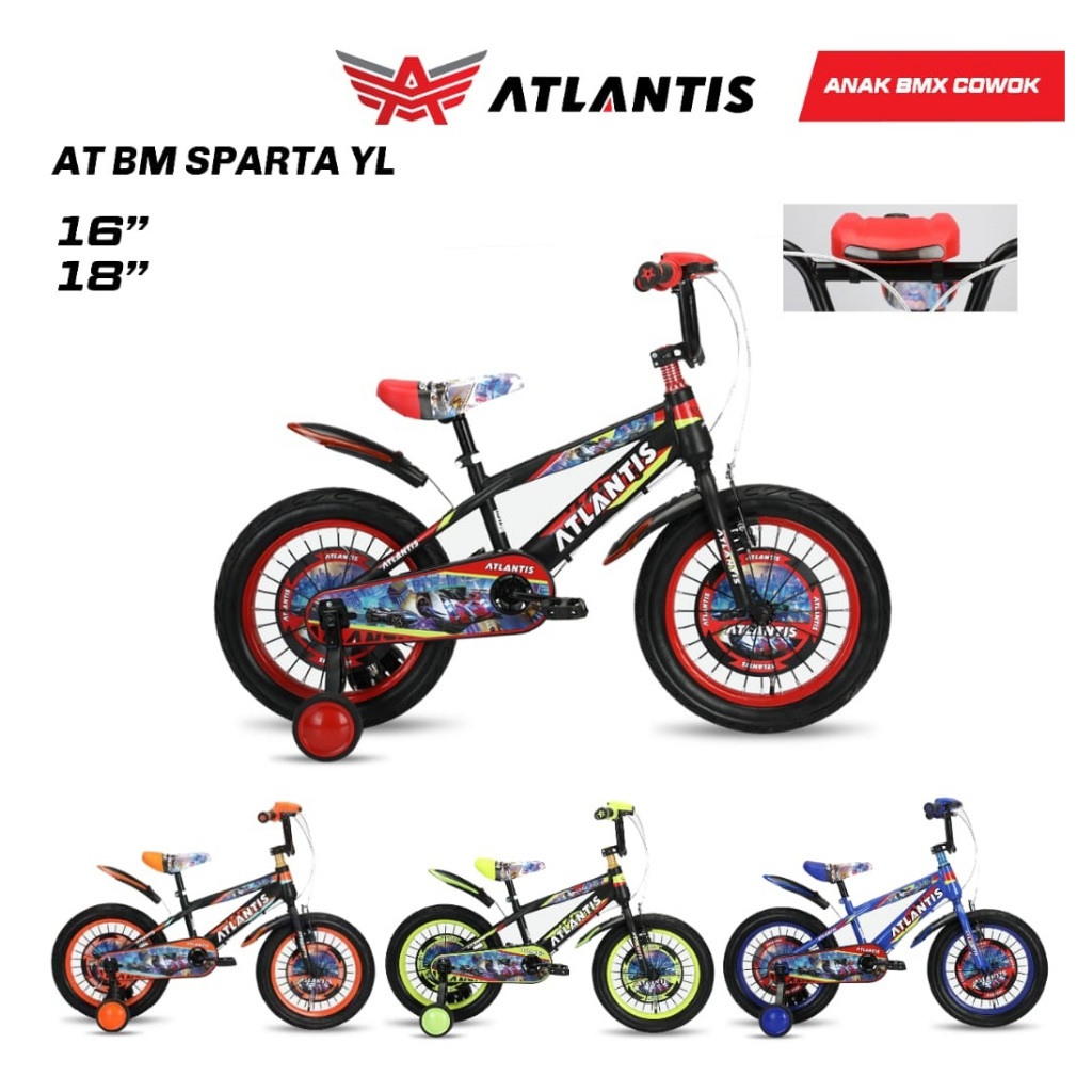 Sepeda Anak Laki BMX ATLANTIS SPARTA Ban Jumbo 12 16 18 Inch