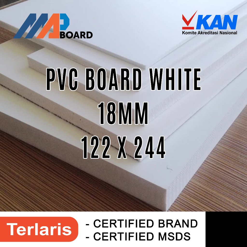 MAP BOARD - PVC Board/ PVC Foam Board 18mm Ukuran 122 x 244 cm