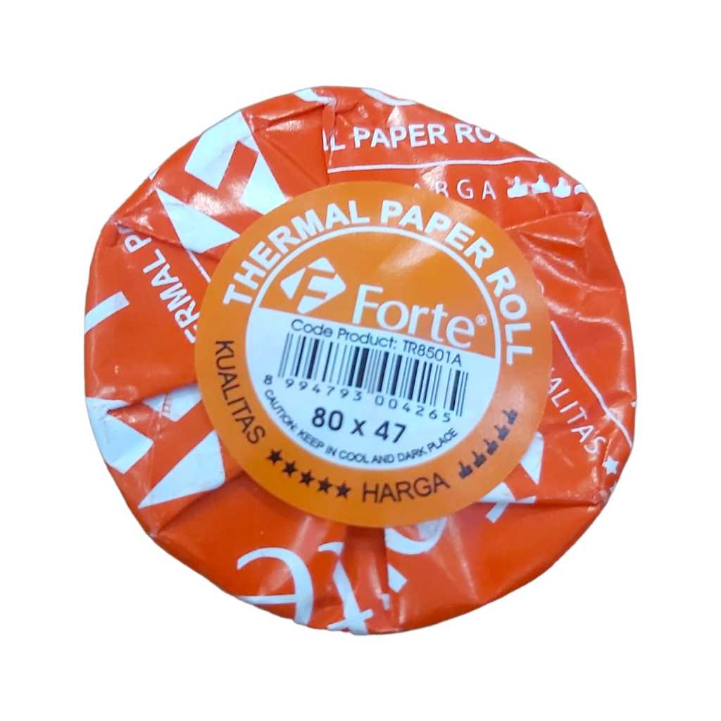 

THERMAL STRUK KERTAS KASIR FORTE 80X47 MM TANPA CORE