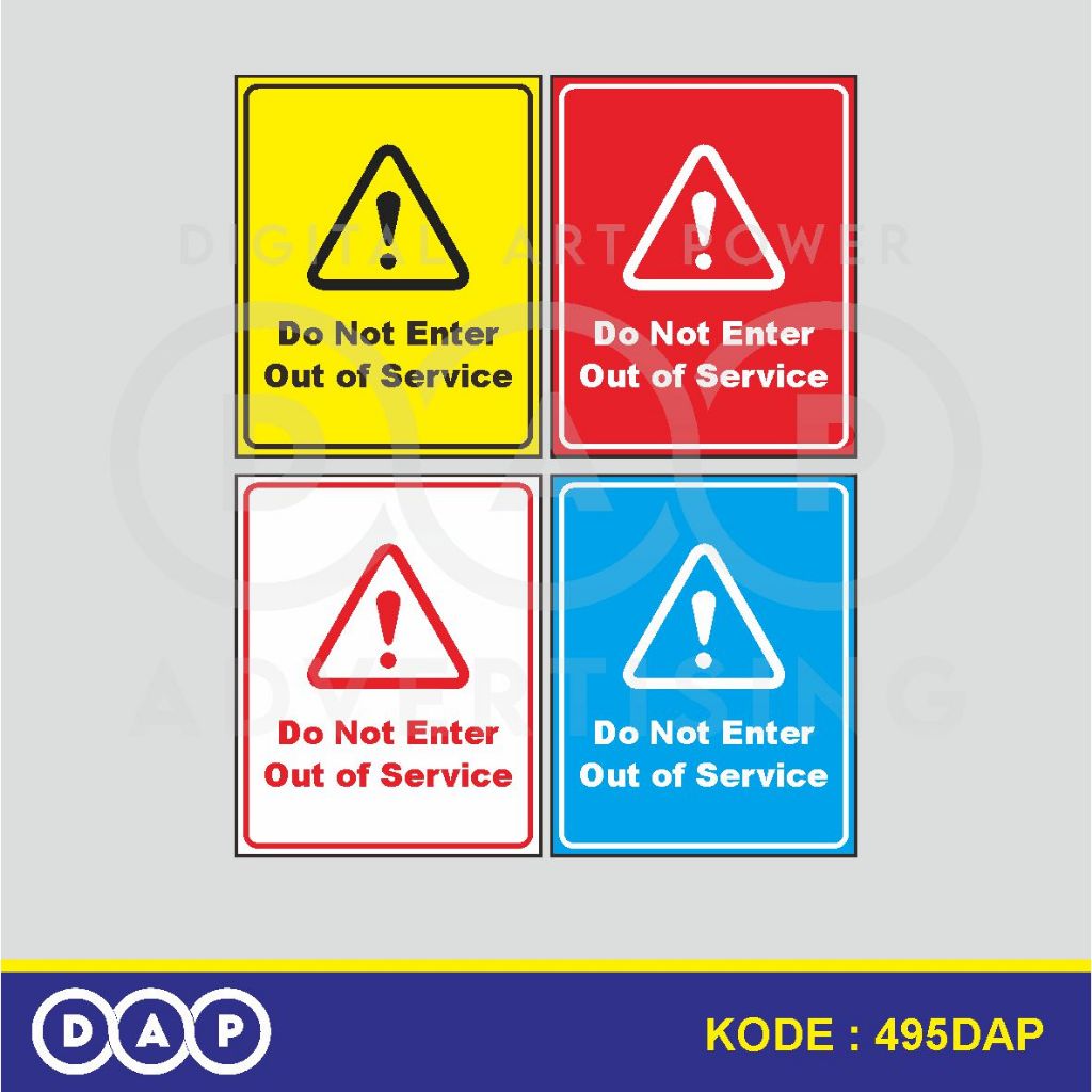 

495 - STIKER DO NOT ENTER - 20 X 25 CM - VINYL - TERBAIK