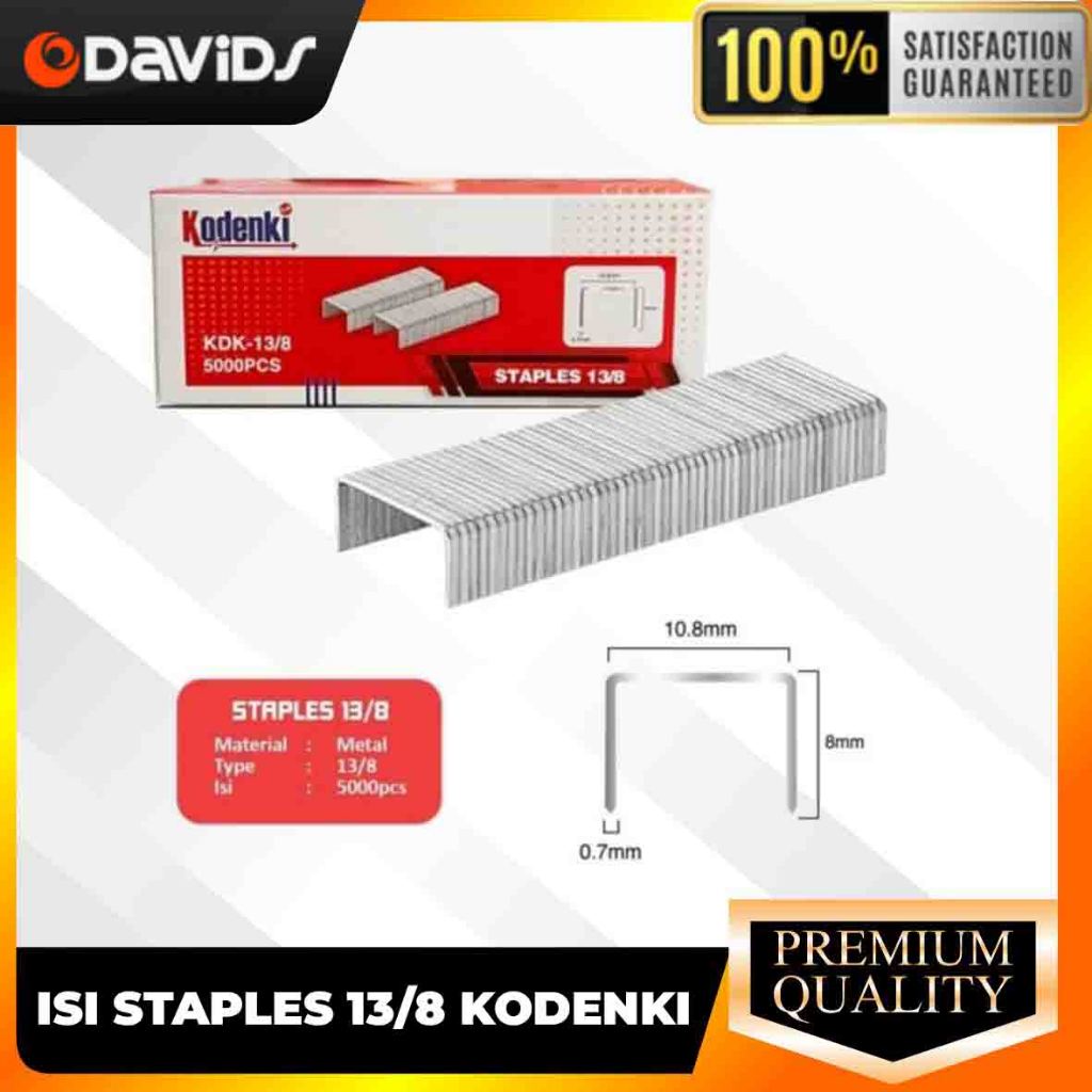 

Isi Staples Tembak Gun Tacker Hekter Refill Paku 8MM 13/8 5000pcs KDK