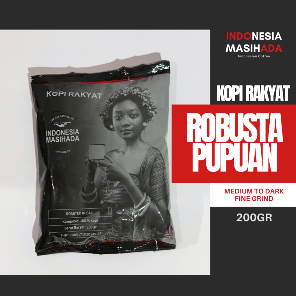 

INDONESIA MASIH ADA Kopi Rakyat Bali Robusta Pupuan Oleh-oleh 200gr