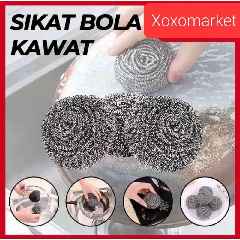 Sabut Stainless Kawat Cuci Piring Ekonomis M2000 (6 Pcs)