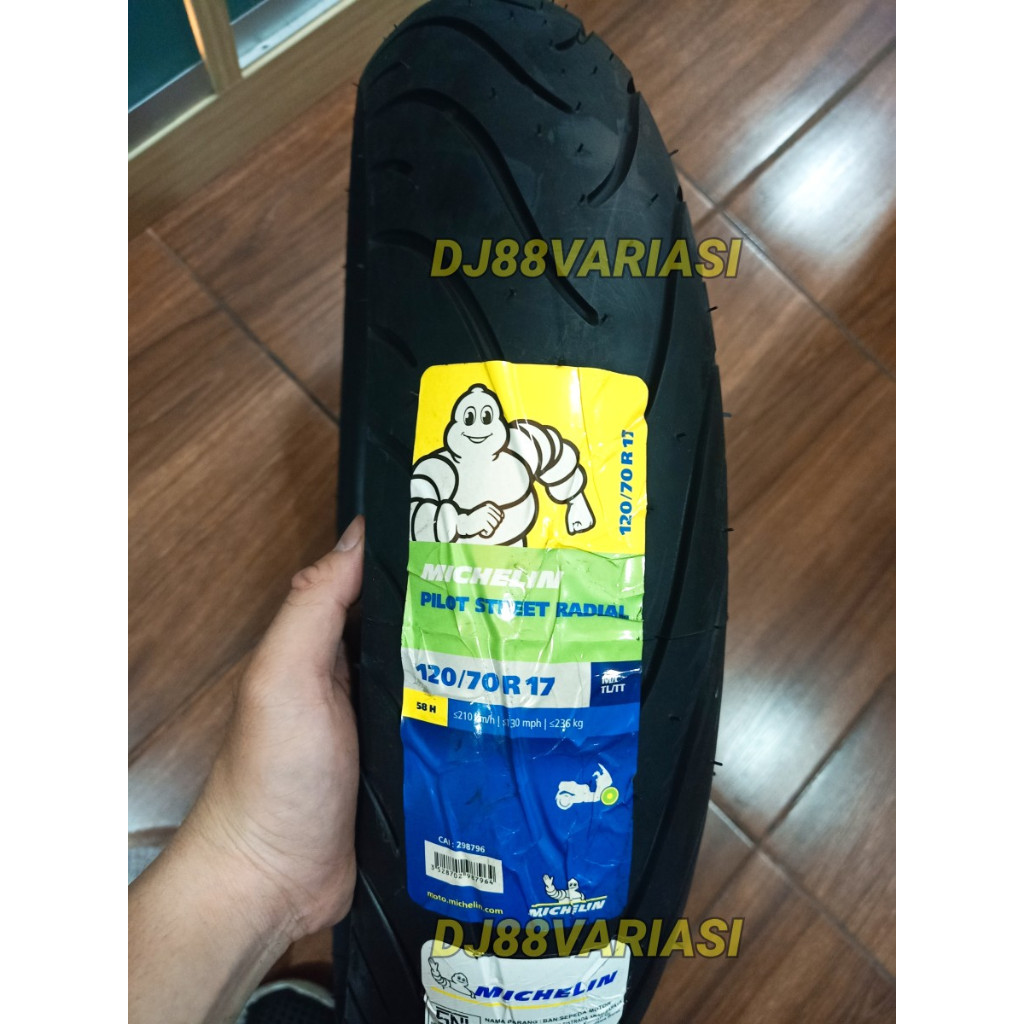 Ban michelin 120/70-17 ban depan 120 / 70 ring 17 pilot street radial