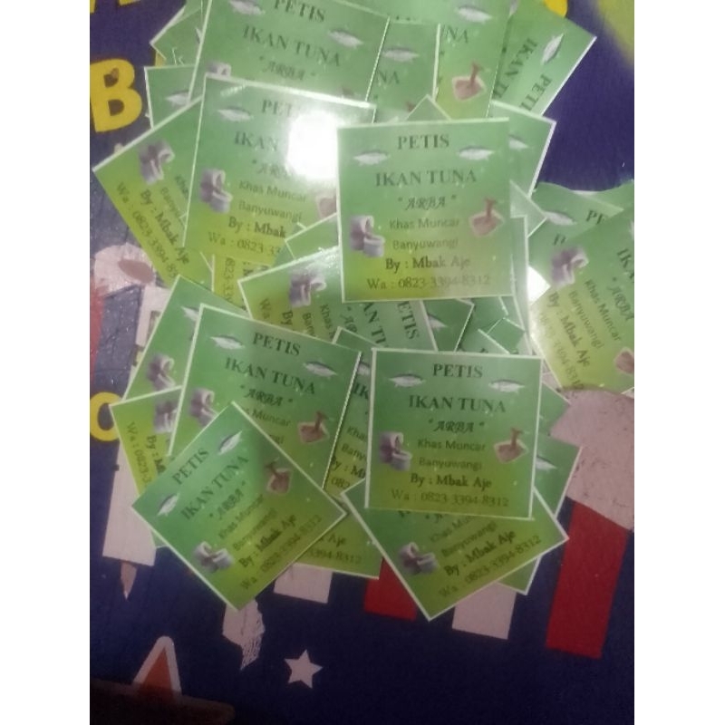

Stiker Label Makanan model Kotak harga untuk / 100pcs