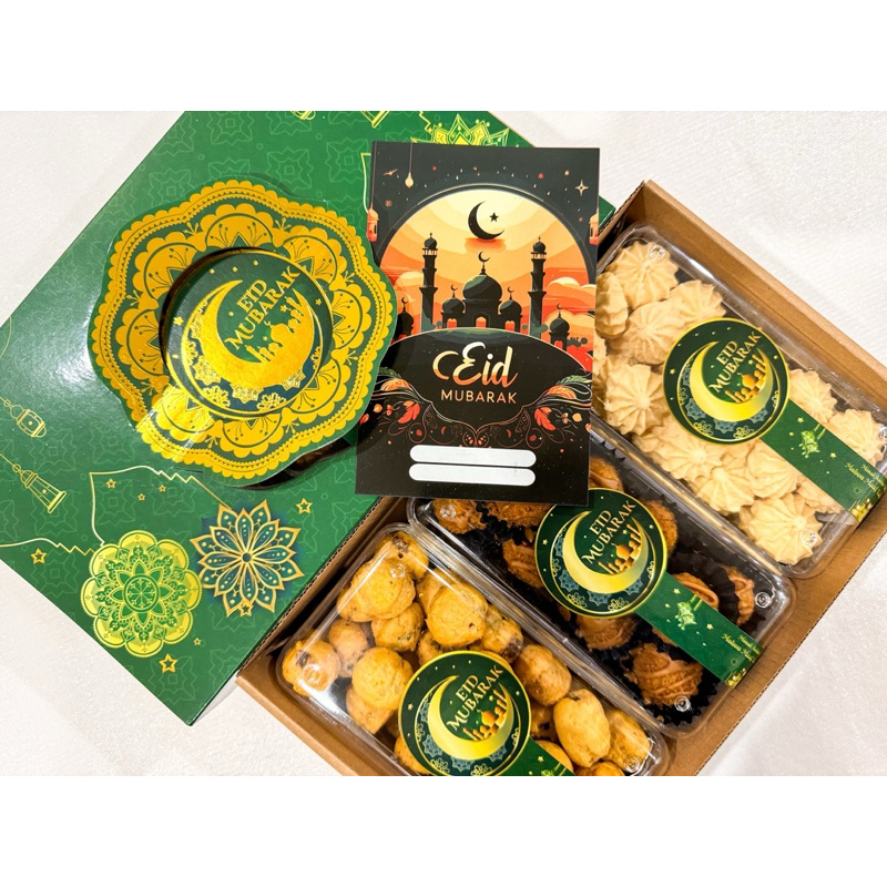 

Raya Hampers box of 3 / Hampers Kue Lebaran/Parcel/ Cookies/ Kue kering