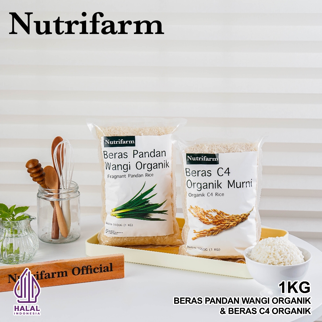 BERAS PANDAN WANGI 1KG 5KG 10 KG 25KG 20KG CIANJUR ORGANIK 2 KG DAUN SUJI 50KG / BERAS MERAH ORGANIK DIET 5KG 1 KG / BERAS C4 ORGANIK MURNI HALAL NUTRIFARM