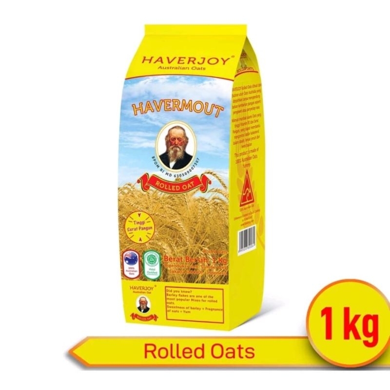 

Haverjoy Australian Rolled Oat / Instan Oat / Havermout Oatmeal 1 Kg