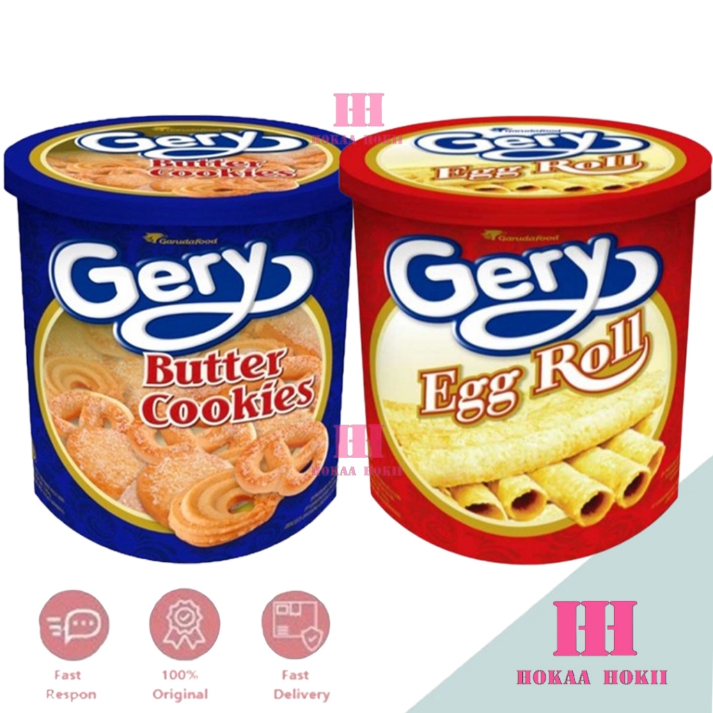 

Gery Wafer Egg Roll 210gr - Gery Butter Cookies 300g