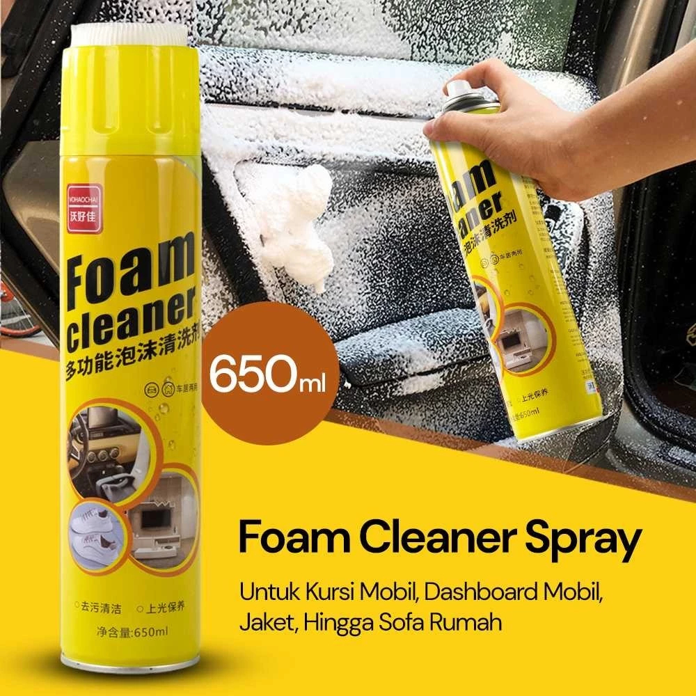 Foam Cleaner Car Interior Agent Pembersih Interior Mobil Foam Cleaner Spray Multifungsi Leather 650m