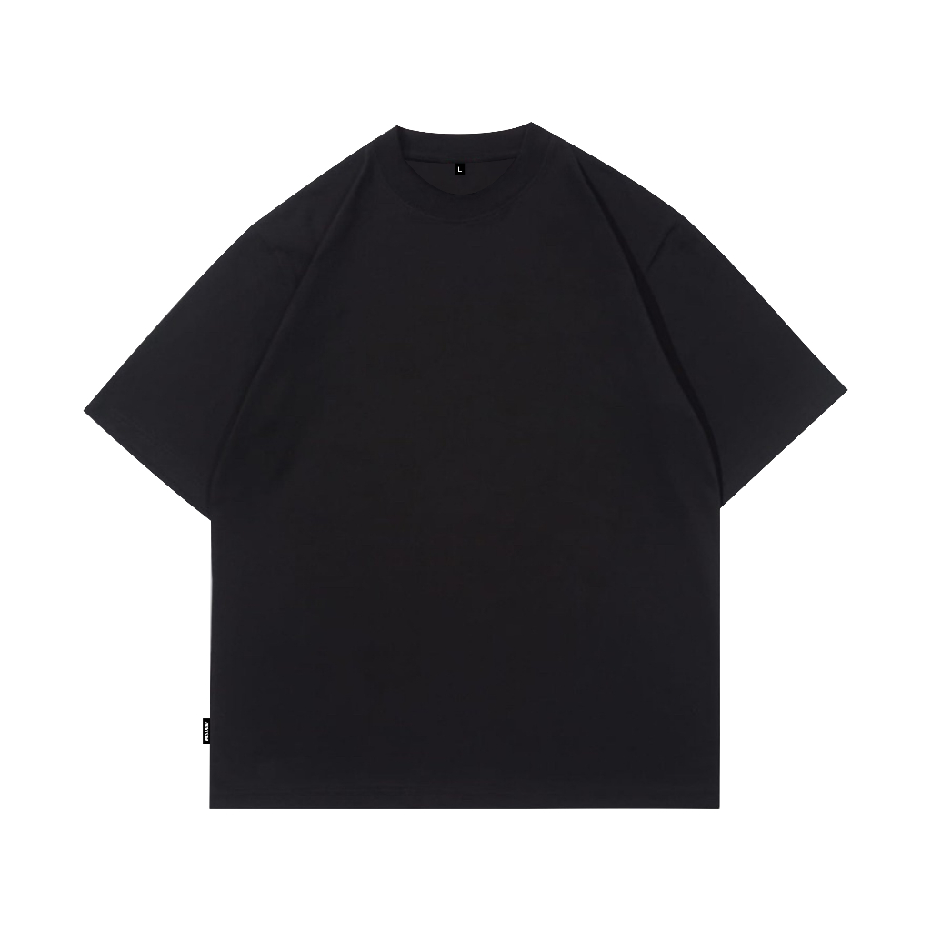 MUSTACHE T-SHIRT BLACK OVERSIZED / KAOS POLOS OVERSIZE HITAM