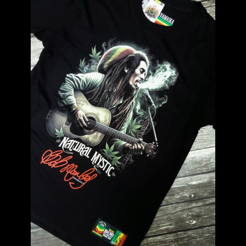 Baju Rasta Reggae Kaos Bob Marley Natural Mystic Original Javamaika Rasta Apparel Distro