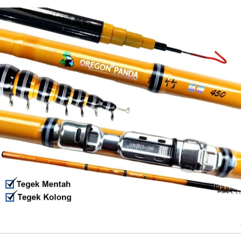 Joran Tegek Set Kolong Oregon Panda Bahan Fiber Kuat