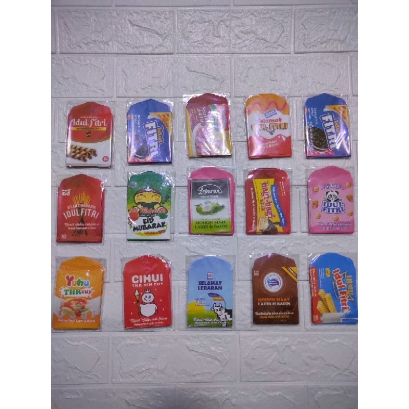 

Amplop Lebaran - Motif Snack Lucu - Amplop lucu anak - anak.