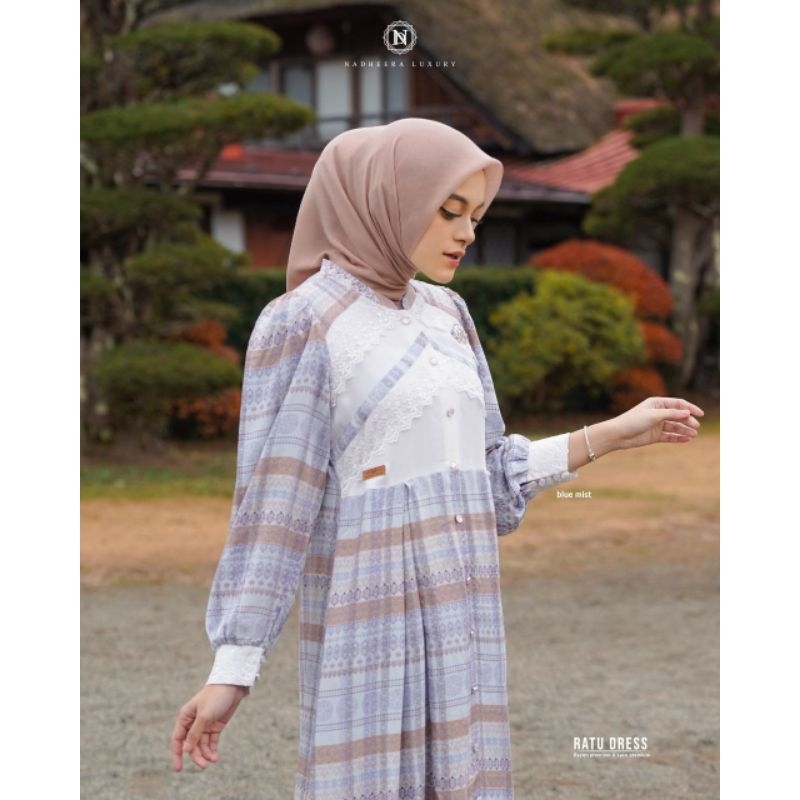 Ratu Dress By Nadheera Luxury ✅ BISA COD ✅ rekomendasi gamis cantik ✅ rekomendasi outfit lebaran ✅ r