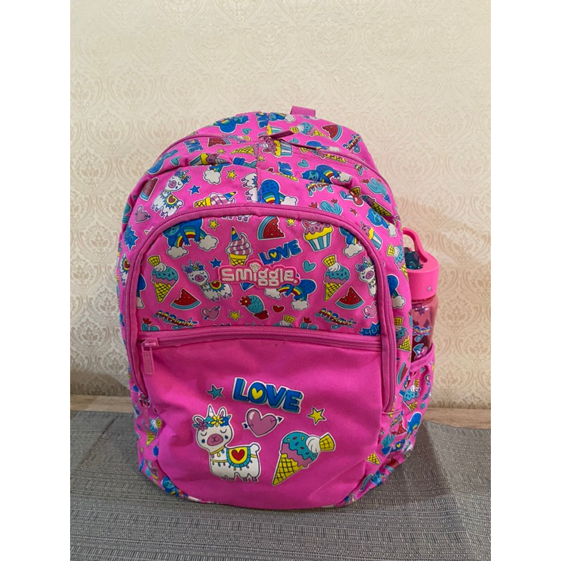 Smiggle backpack pink ice cream preloved