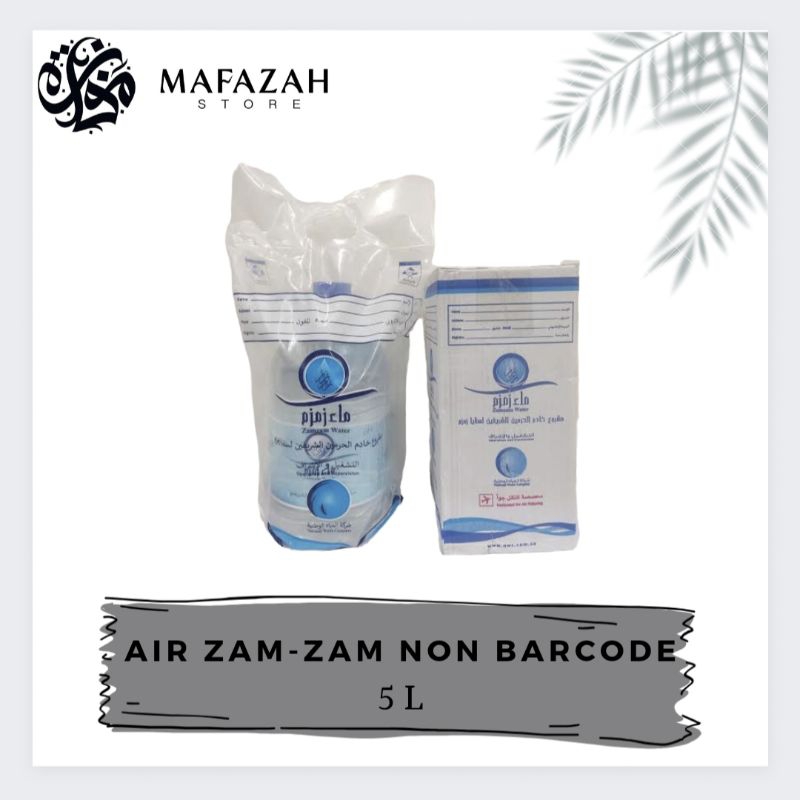 

air zam-zam barcode dan non barcode 5L