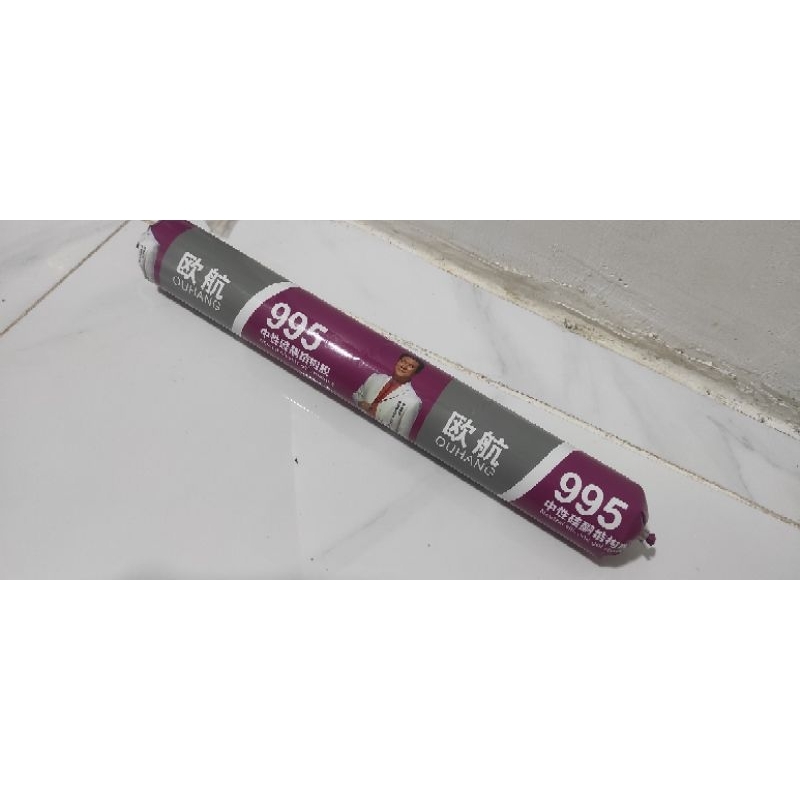 Sealant netral sosis lontong netral silicone gel structure (putih dan hitam)