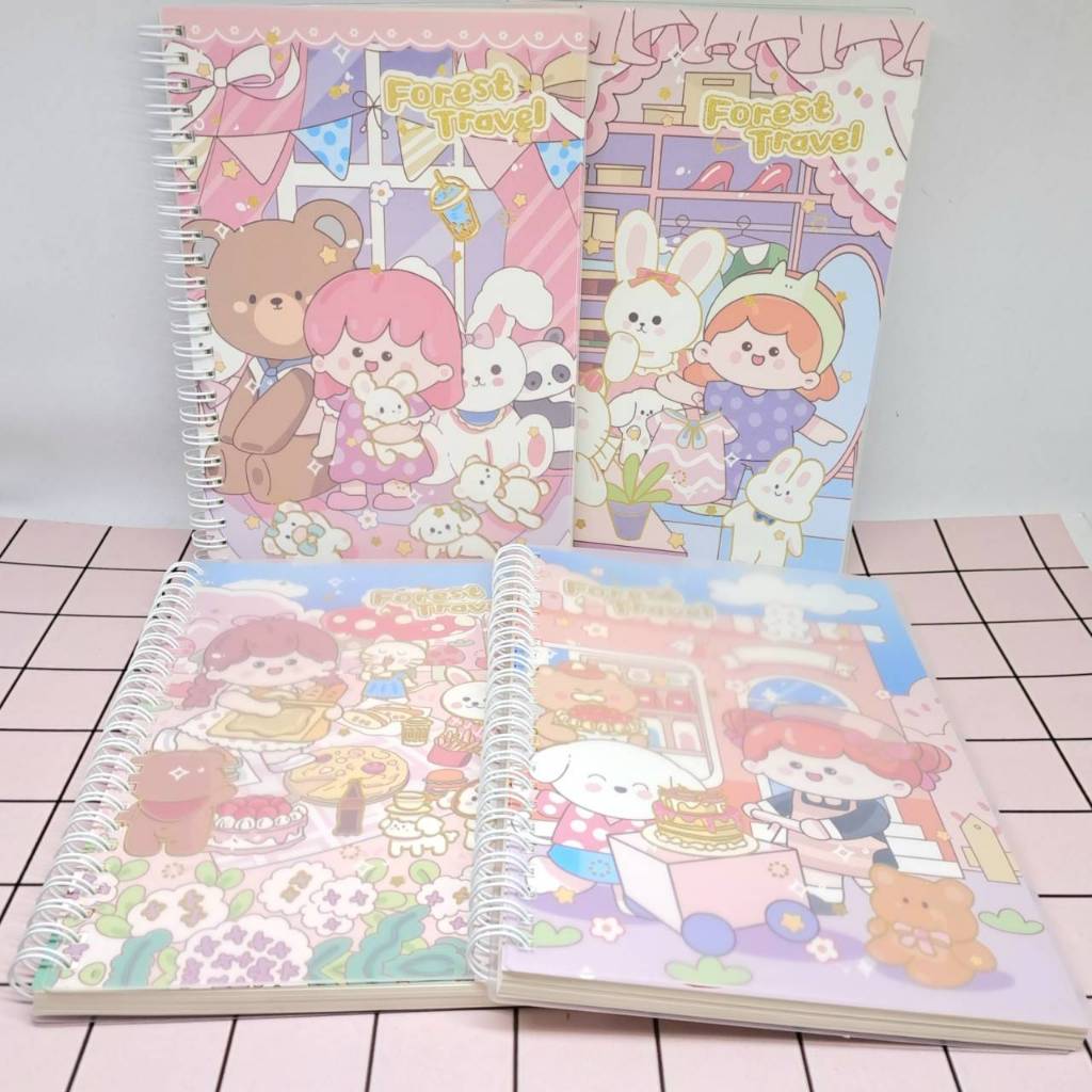 

Spiral Notebook Buku Tulis Agenda Diary Cover PVC A5 Depai Motif Momo Forest Travel Lucu Aesthetic