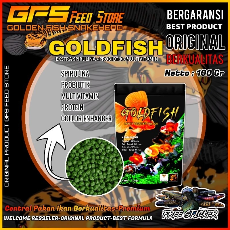 Pakan Koki Goldfish Pelet Ikan Koki 100gr Ryukin Lionhead Oranda