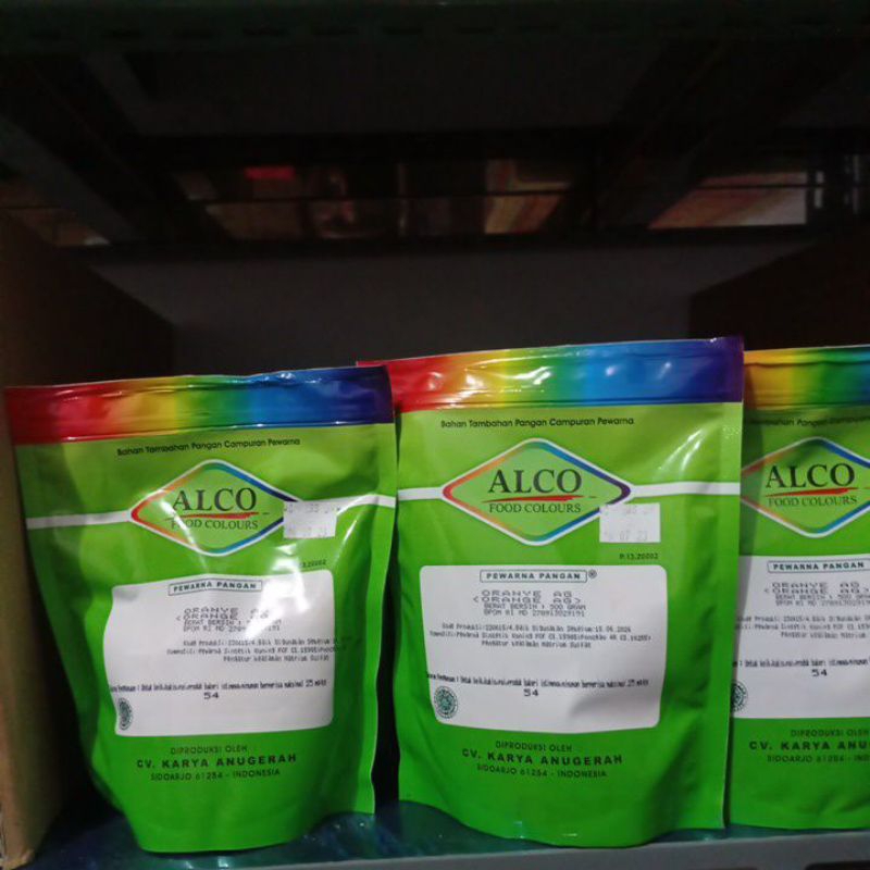Alco Pewarna makanan bubuk, food grade,R&W Orange AG 54