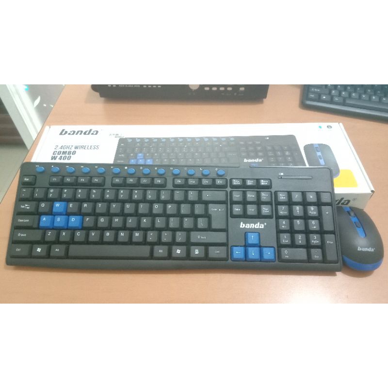 Keyboard dan Mouse Wireles Tanpa Kabel Pc atau Laptop