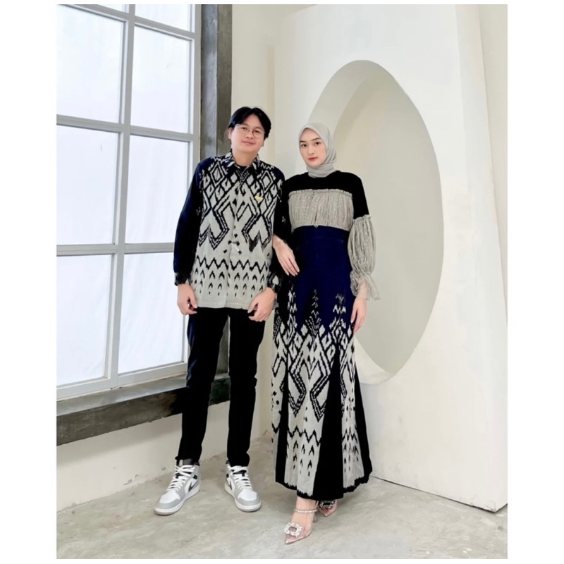 DRESS COUPLE TENUN - Dress Kondangan - Dress Kekinian