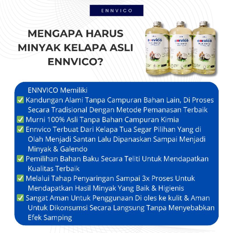

Ennvico Minyak Kelapa Asli Kletik / Minyak Kelapa Murni 500ml / Coconut Oil / Asli Minyak Kelapa