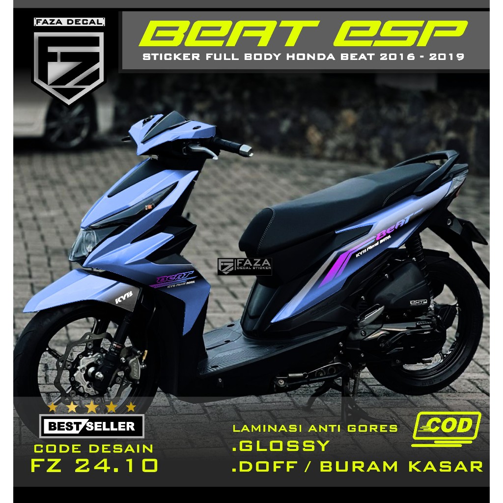 (COD)Decal Stiker beat esp/street full body gradasi terbaru - Sticker Aksesoris Beat Full Body 2016 