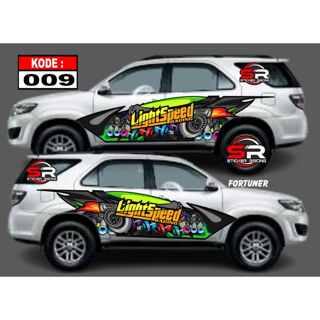 DECAL STICKER BODY SAMPING MOBIL FORTUNER, AVANZA, SIGRA STICKER CUSTOM