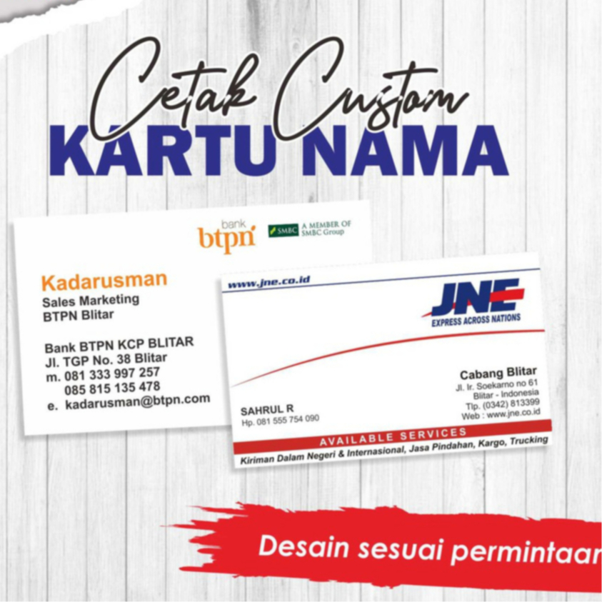 

Cetak Custom Kartu Nama 1 Sisi (1 box Isi 100 pcs)