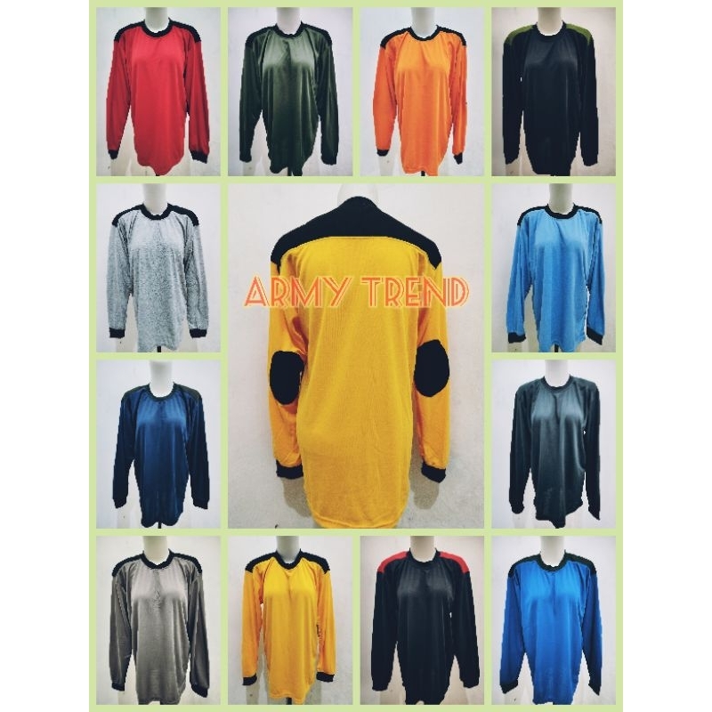 BAJU KAOS POLOS LENGAN PANJANG LAPANGAN / KAOS LENGAN PANJANG KOMBINASI / KAOS LAPANGAN LENGAN PANJA