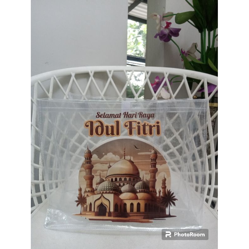 

Tas Mika Bening Printing Gambar (Premium UV)/Tas Hampres Lebaran