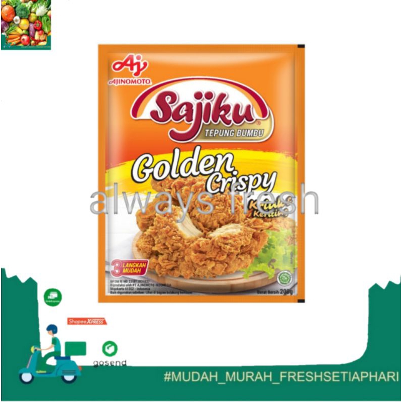 

sajiku tepung bumbu golden crispy 200g - always fresh