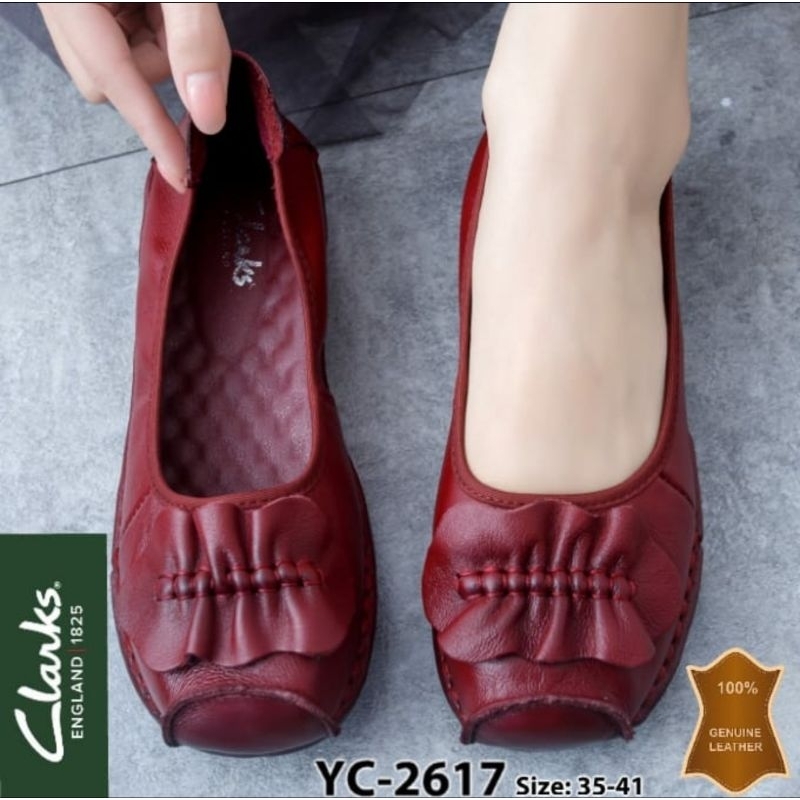 Sepatu clarks leaf daun 2617 / clarks leaf daun / Sandal wanita