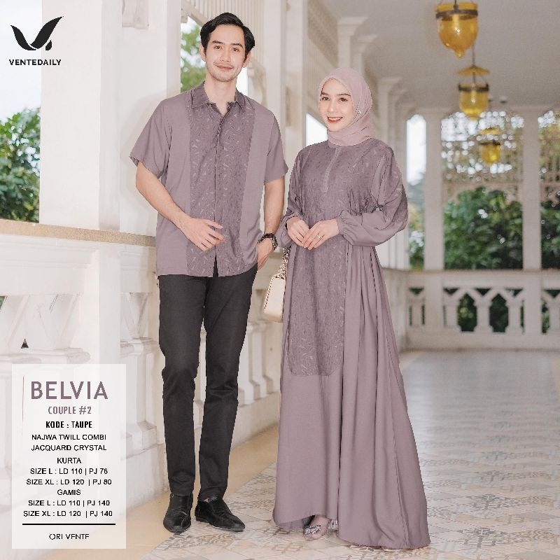 Belvia Couple Set Gamis Best Seller Original by Vente Daily