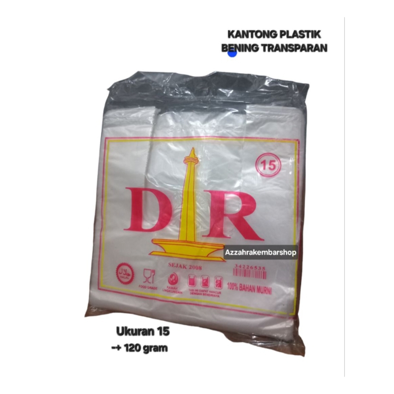 Kantong Tas Plastik Bening Transparan Uk 15 D R Kantung Kresek Plastik Bungkus Makanan Minuman Plast