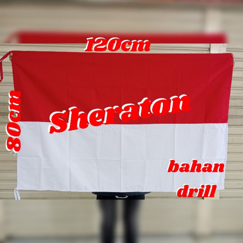 

bendera Indonesia bendera merah putih bahan drill UK. 80cm x 120cm