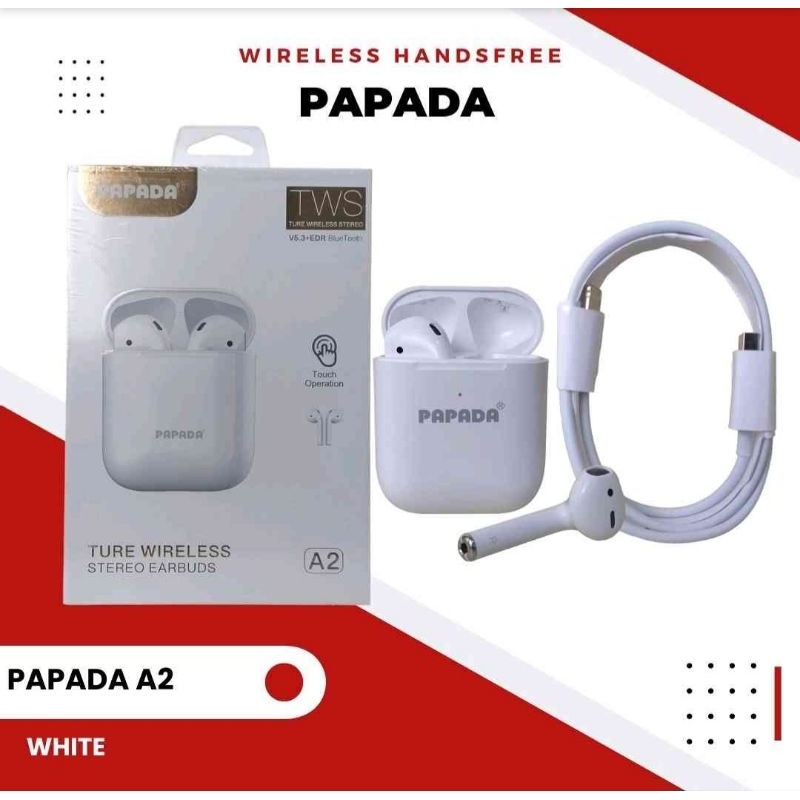 HEADSET TWS PAPADA A2 WHITE