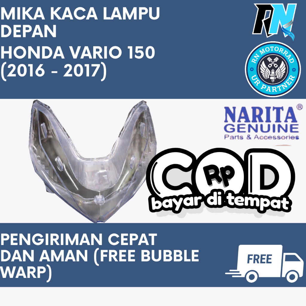 MIKA KACA LAMPU DEPAN VARIO 125 150 ESP LED 2016 - 2017