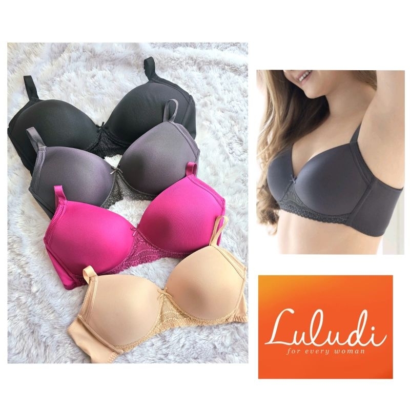 BRA LULUDI by WACOAL TANPA KAWAT BUSA TIPIS FULL CUP LB 4196 K30 SIZE 32,34,36,38,40 B,C,D WIRELESS 