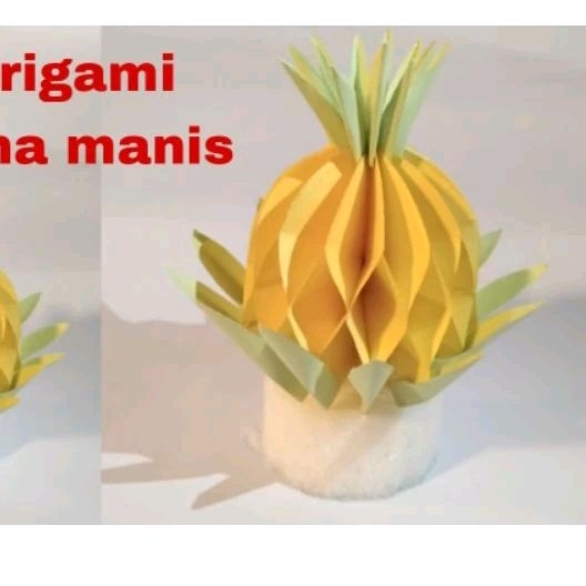 

origami Nanas kerajinan dari kertas